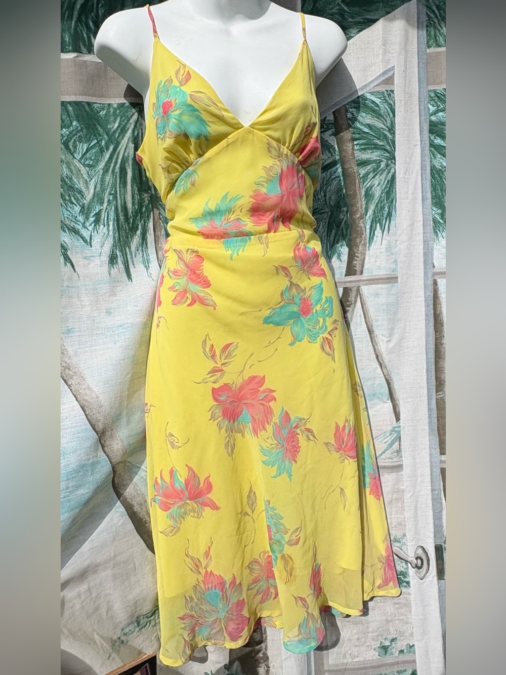 Yellow Floral Slip Dress - Brand